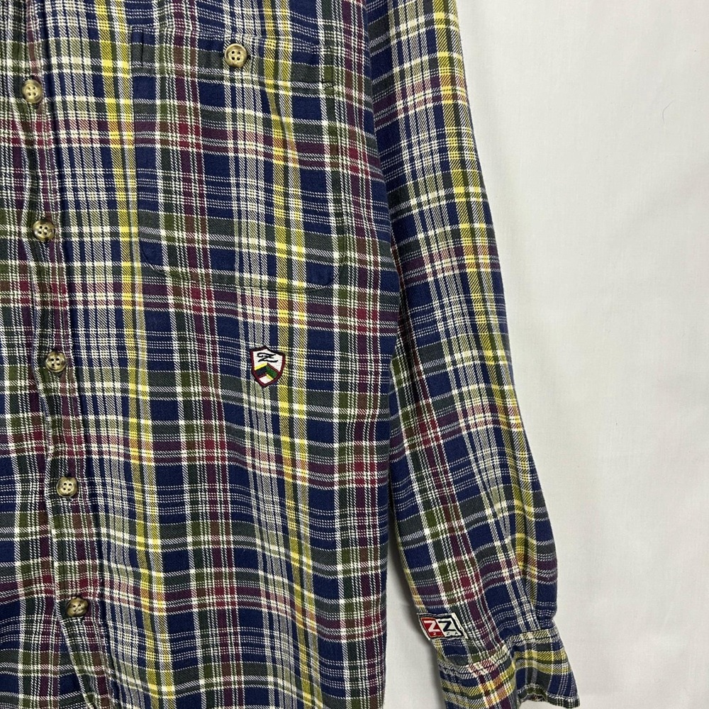 Nnza 90s Vintage Plaid Button-Down Long Sleeve Shirt Size XL - Picture 4 of 8